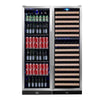 KingsBottle 72" Tall Beer And Wine Refrigerator Combo With Glass Door